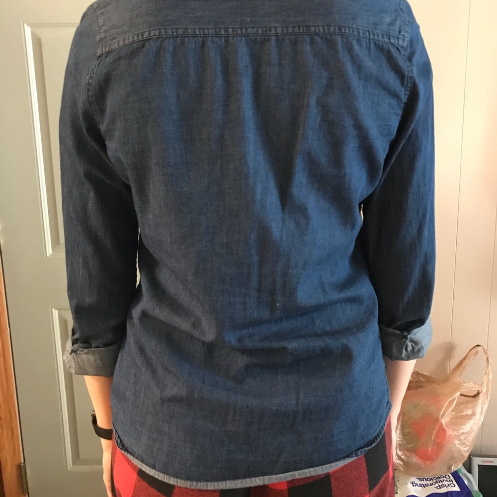 Button Up Denim Blouse! Multiple Ways To Wear It! - image 3